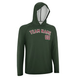 Custom Dark Green Crimson Red UV-Hoodie