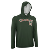 Custom Dark Green Coral Red UV-Hoodie