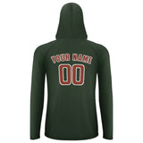 Custom Dark Green Coral Red UV-Hoodie