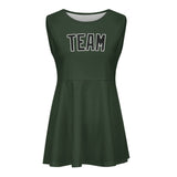Custom Dark Green Black Cheerleader Dress