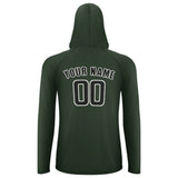 Custom Dark Green Black UV-Hoodie