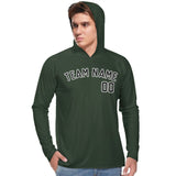 Custom Dark Green Black UV-Hoodie
