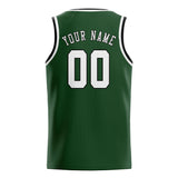 Custom Dark Green & White Colors Design Sports Basketball Jersey