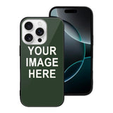 Custom Dark Green White Phone Case