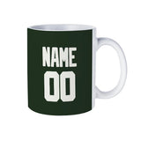Custom Dark Green White Mug