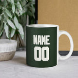 Custom Dark Green White Mug