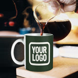 Custom Dark Green White Mug