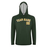 Custom Dark Green Yellow UV-Hoodie