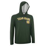 Custom Dark Green Yellow UV-Hoodie