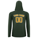 Custom Dark Green Yellow UV-Hoodie