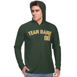 Custom Dark Green Yellow UV-Hoodie