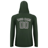 Custom Dark Green Dark Grey UV-Hoodie