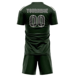 Custom Dark Green Dark Grey Soccer Jersey