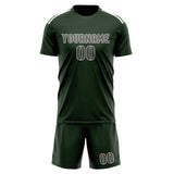 Custom Dark Green Dark Grey Soccer Jersey