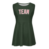 Custom Dark Green Light Pink Cheerleader Dress