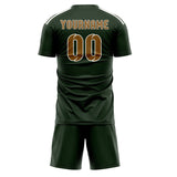 Custom Dark Green Khaki Soccer Jersey