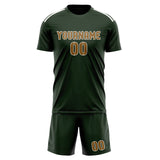 Custom Dark Green Khaki Soccer Jersey
