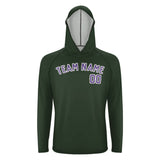 Custom Dark Green Light Purple UV-Hoodie