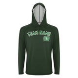 Custom Dark Green Emerald Green UV-Hoodie
