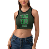 Custom Dark Green Emerald Green Sleeveless Tank Top
