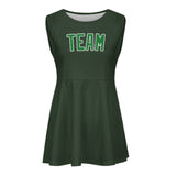 Custom Dark Green Emerald Green Cheerleader Dress