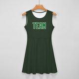 Custom Dark Green Emerald Green Cheerleader Dress