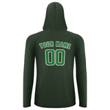 Custom Dark Green Emerald Green UV-Hoodie