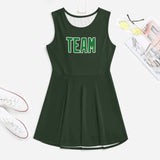 Custom Dark Green Emerald Green Cheerleader Dress