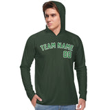 Custom Dark Green Emerald Green UV-Hoodie
