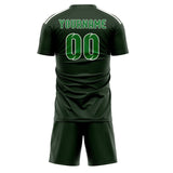Custom Dark Green Emerald Green Soccer Jersey