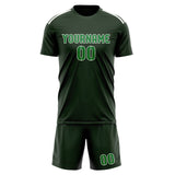 Custom Dark Green Emerald Green Soccer Jersey