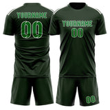 Custom Dark Green Emerald Green Soccer Jersey