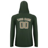 Custom Dark Green Light Khaki UV-Hoodie