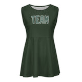 Custom Dark Green Blue Green Cheerleader Dress