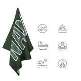 Custom Dark Green Blue Green Beach Towel