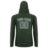 Custom Dark Green Blue Green UV-Hoodie