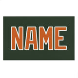 Custom Dark Green Orange Beach Towel