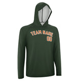Custom Dark Green Orange UV-Hoodie