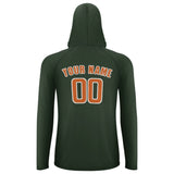 Custom Dark Green Orange UV-Hoodie