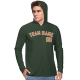 Custom Dark Green Orange UV-Hoodie