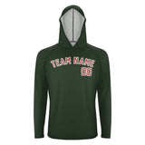 Custom Dark Green Copper Rose UV-Hoodie