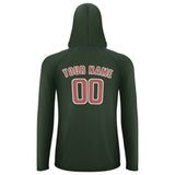Custom Dark Green Copper Rose UV-Hoodie