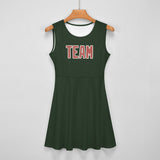 Custom Dark Green Copper Rose Cheerleader Dress