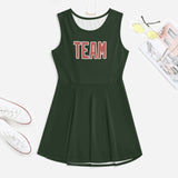 Custom Dark Green Copper Rose Cheerleader Dress