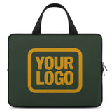 Custom Dark Green Yellow Laptop Bag