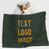 Custom Dark Green Yellow Pet Blanket