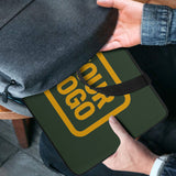 Custom Dark Green Yellow Laptop Bag