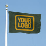 Custom Dark Green Yellow Flag
