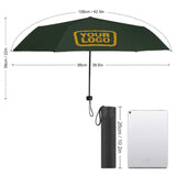 Custom Dark Green Yellow Automatic Umbrella