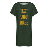 Custom Dark Green Yellow Nachthemd